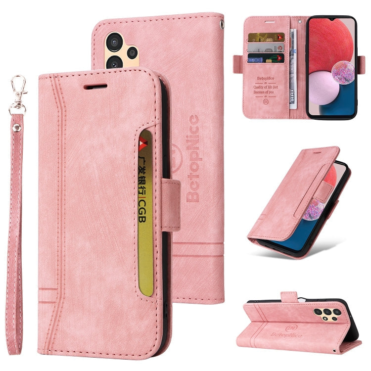 BETOPNICE Dual-side Buckle Leather Phone Case, For Samsung Galaxy A13 4G, For Samsung Galaxy A22 4G EU Version, For Samsung Galaxy A23 4G, For Samsung Galaxy A32 4G EU Version For Samsung Galaxy A13 4G Pink