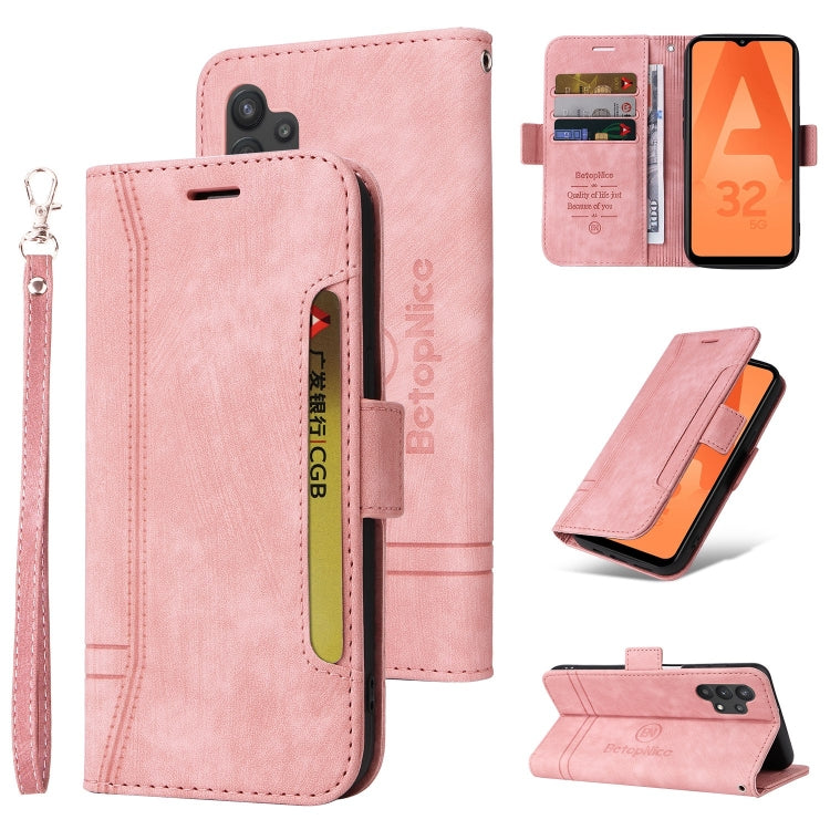 BETOPNICE Dual-side Buckle Leather Phone Case, For Samsung Galaxy A32 5G, For Samsung Galaxy A33 5G, For Samsung Galaxy A52 5G / 4G, For Samsung Galaxy A53 5G For Samsung Galaxy A32 5G Pink