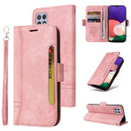 BETOPNICE Dual-side Buckle Leather Phone Case, For Samsung Galaxy A22 5G, For Samsung Galaxy S21 5G For Samsung Galaxy A22 5G Pink