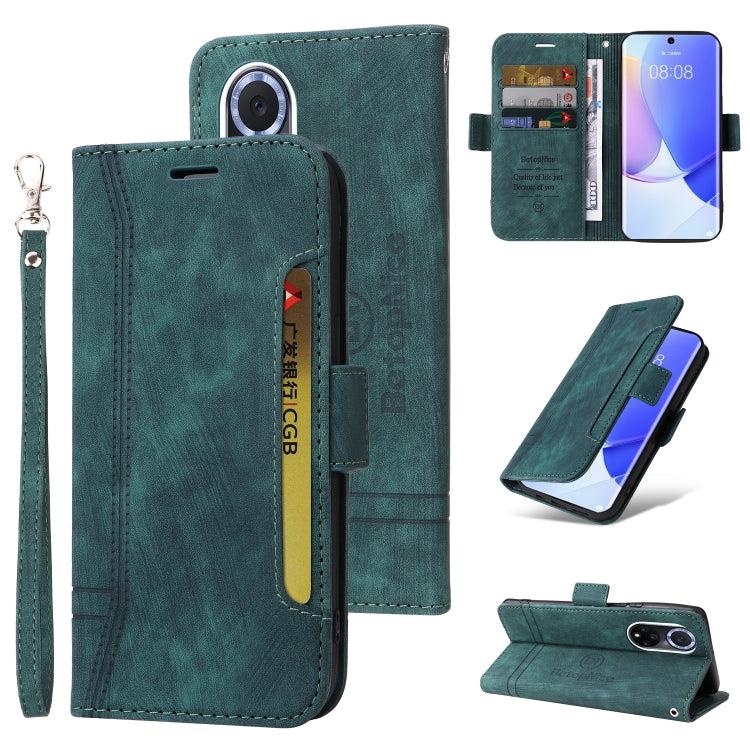 BETOPNICE Dual-side Buckle Leather Phone Case – Wear-resistant, Card Slot, Kickstand, For Huawei nova 9, For Nothing Phone 1, For Nokia G21 For Huawei nova 9 Green