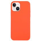 Solid Silicone Phone Case, For iPhone 14, For iPhone 14 Plus For iPhone 14 Orange