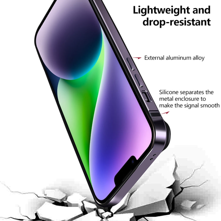 TPU + Aluminum Alloy Frame Phone Case, For iPhone 14, For iPhone 14 Plus