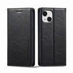 LC.IMEEKE RFID Anti-theft Leather Phone Case, For iPhone 13, For iPhone 13 Mini, For iPhone 14, For iPhone 14 Plus For iPhone 13 Black
