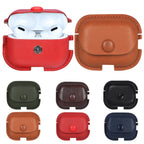 Litchi Texture PU Leather Earphone Protective Case with Hook, For AirPods Pro 2 with Hook