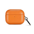 PU Leather Wireless Bluetooth Earphone Protective Case, For Apple AirPods Pro, For Apple AirPods Pro 2 For Apple AirPods Pro Golden Brown