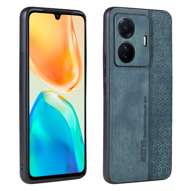 AZNS 3D Embossed Skin Feel Phone Case – Leather, TPU, For vivo S15 Pro, For vivo S15e / T1 Pro, For vivo X80, For Huawei Enjoy 50 Pro / nova Y90 For vivo S15e T1 Pro Dark Green