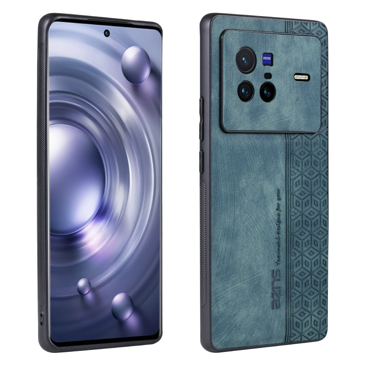 AZNS 3D Embossed Skin Feel Phone Case – Leather, TPU, For vivo S15 Pro, For vivo S15e / T1 Pro, For vivo X80, For Huawei Enjoy 50 Pro / nova Y90 For vivo X80 Dark Green