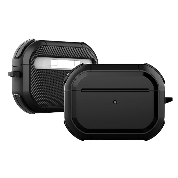 Wireless Earphones Shockproof Thunder Mecha TPU Protective Case – Shockproof, TPU, For AirPods Pro 2 For AirPods Pro 2 Black