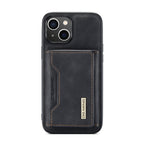 DG.MING M2 Series 3-Fold Card Bag Magnetic Leather Case, For iPhone 14, For iPhone 14 Plus, For iPhone 14 Pro, For iPhone 14 Pro Max