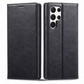 LC.IMEEKE RFID Anti-theft Leather Phone Case, For Samsung Galaxy S22 Ultra 5G For Samsung Galaxy S22 Ultra 5G Black