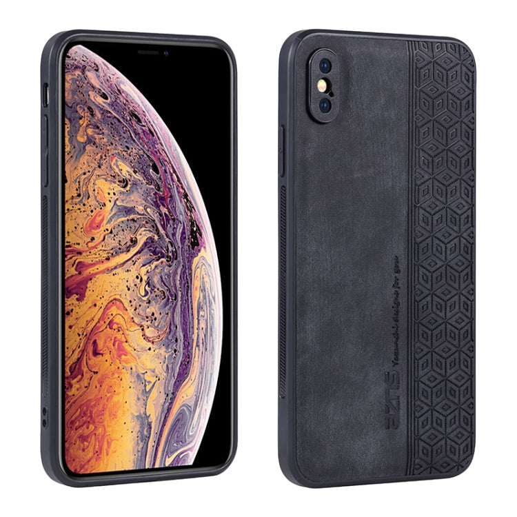AZNS 3D Embossed Skin Feel Phone Case, For iPhone XR, For iPhone XS Max For iPhone XR Black