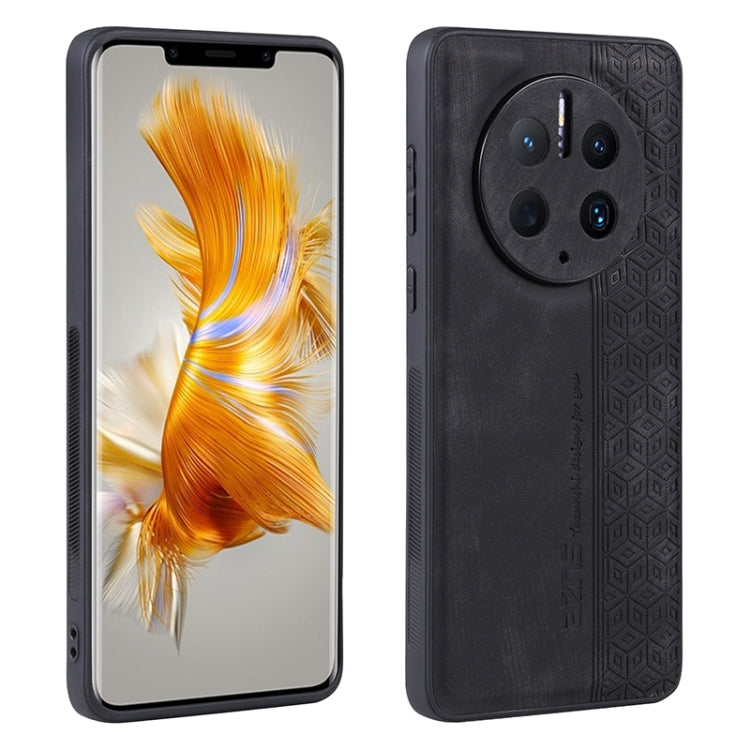 AZNS 3D Embossed Skin Feel Phone Case, For Huawei Mate 50 Pro, For iPhone 12, For iPhone 11, For iPhone X / XS For Huawei Mate 50 Pro Black