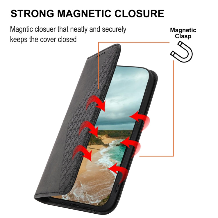 Cubic Grid Calf Texture Magnetic Closure Leather Phone Case, For iPhone 11 Pro, For iPhone 11 Pro Max, For iPhone X / XS, For iPhone XR