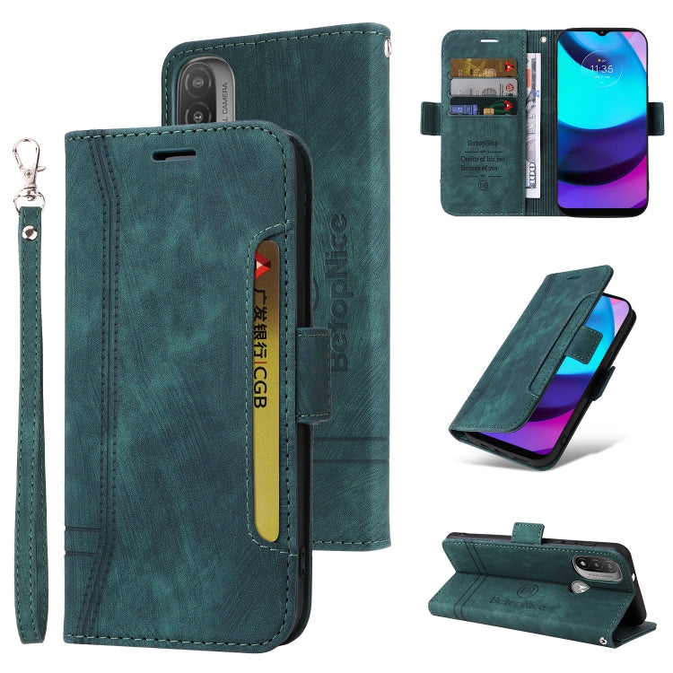 BETOPNICE Dual-side Buckle Leather Phone Case – Wear-resistant, Card Slot, Kickstand, For Honor X9 4G / 5G / Honor X30, For Motorola Moto E20 / E30 / E40, For Xiaomi Redmi Note 11E 5G, For Xiaomi 11T / 11T Pro For Motorola Moto E20 E30 E40 Green