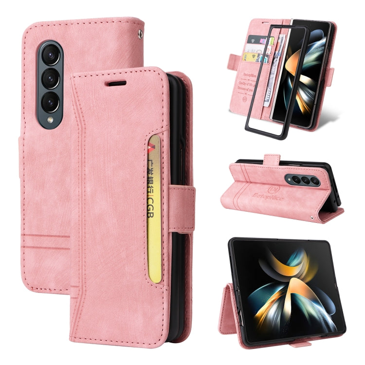 BETOPNICE Dual-side Buckle Leather Phone Case – Wear-resistant, Card Slot, Kickstand, For Samsung Galaxy Z Flip4, For Samsung Galaxy Z Fold4, For Samsung Galaxy Z Fold3, For OPPO Reno8 Pro 5G Global / Reno8 Pro+ For Samsung Galaxy Z Fold4 Pink