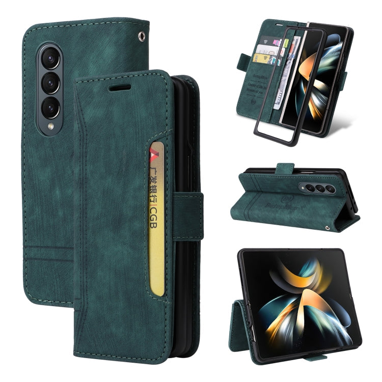 BETOPNICE Dual-side Buckle Leather Phone Case – Wear-resistant, Card Slot, Kickstand, For Samsung Galaxy Z Flip4, For Samsung Galaxy Z Fold4, For Samsung Galaxy Z Fold3, For OPPO Reno8 Pro 5G Global / Reno8 Pro+ For Samsung Galaxy Z Fold4 Green