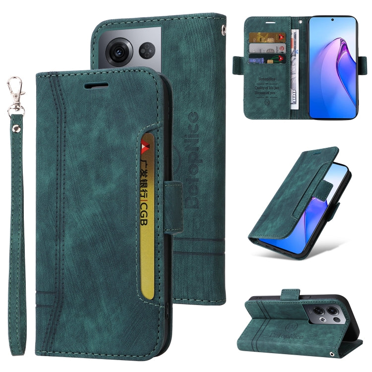 BETOPNICE Dual-side Buckle Leather Phone Case – Wear-resistant, Card Slot, Kickstand, For Samsung Galaxy Z Flip4, For Samsung Galaxy Z Fold4, For Samsung Galaxy Z Fold3, For OPPO Reno8 Pro 5G Global / Reno8 Pro+ For OPPO Reno8 Pro 5G Global Reno8 Pro+ Green