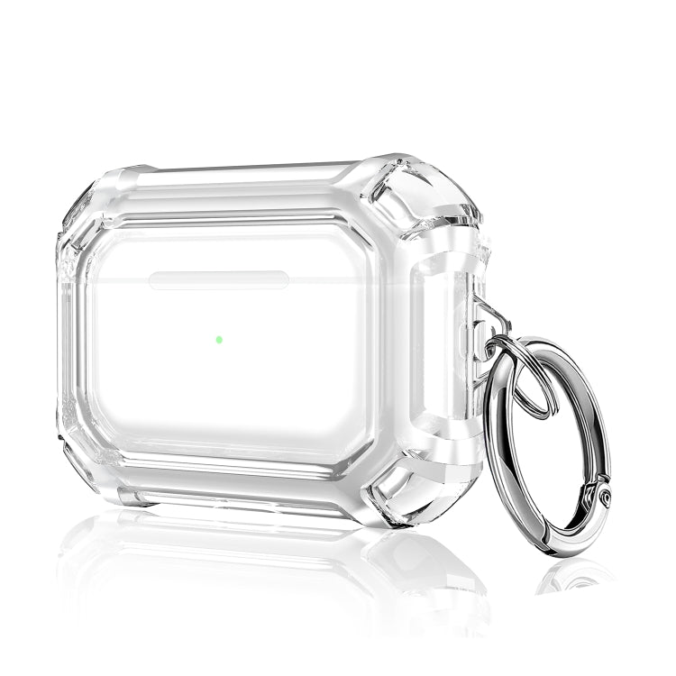 Dual-color PC Shockproof Earphone Case with Hook – Shockproof, For AirPods Pro 2 For AirPods Pro 2 Transparent