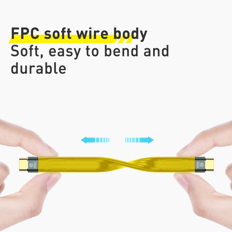 100W 10Gbps USB-C/Type-C to USB-C/Type-C FPC Flexible Data Cable, Length: 13.8cm, 10Gbps USB-C/Type-C to USB-C/Type-C – Durable Build, Easy to Use