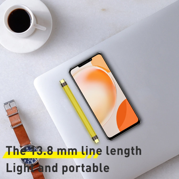 100W 10Gbps USB-C/Type-C to USB-C/Type-C FPC Flexible Data Cable, Length: 13.8cm, 10Gbps USB-C/Type-C to USB-C/Type-C – Durable Build, Easy to Use