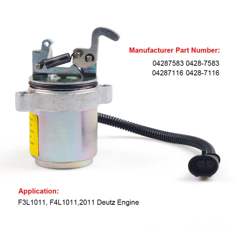 Fuel Shutdown Shut Off Solenoid Valve for Deutz Engine 04287583 04287116, 04287116 – Durable Build, Easy to Use