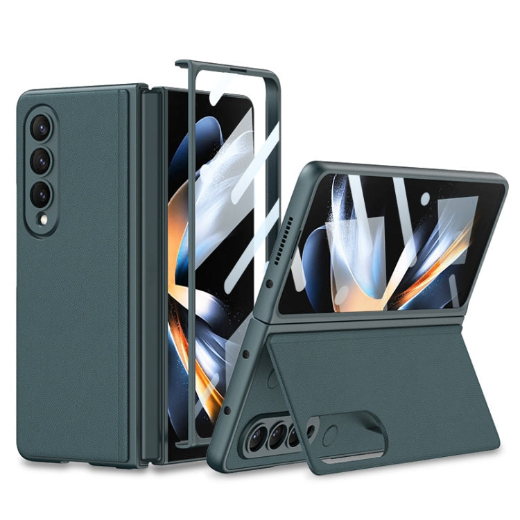 GKK Integrated Ultra-thin Folding Leather Phone Case with Stand, For Samsung Galaxy Z Fold4 For Samsung Galaxy Z Fold4 Green