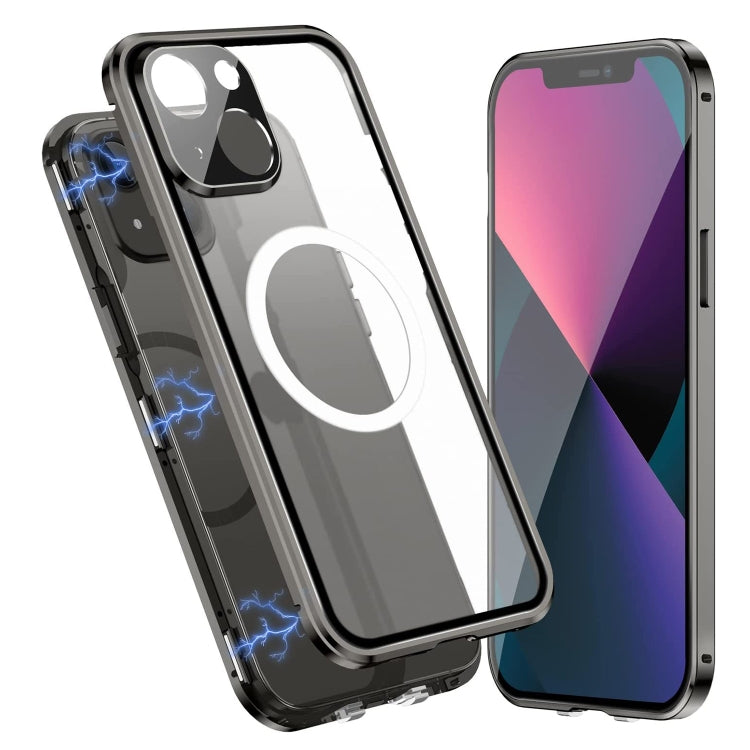 360 Full Body Magnetic Frosted Magsafe Phone Case, For iPhone 14, For iPhone 14 Plus, For iPhone 14 Pro, For iPhone 14 Pro Max For iPhone 14 Black