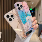 Coloured Glaze Marble Phone Case, For iPhone 14, For iPhone 14 Plus, For iPhone 14 Pro