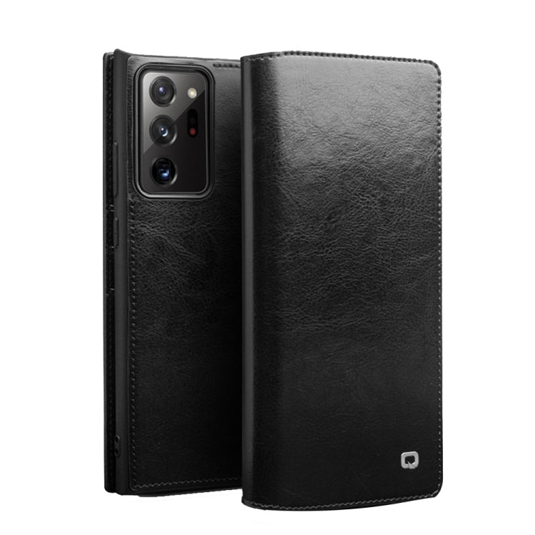 QIALINO Genuine Leather Phone Case, For Samsung Galaxy Note20 Ultra, For Samsung Galaxy S21 5G, For Samsung Galaxy S21 Ultra 5G, For Samsung Galaxy S22 Ultra 5G, For Samsung Galaxy S22+ 5G, For Samsung Galaxy S22 5G For Samsung Galaxy Note20 Ultra Black