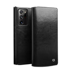 QIALINO Genuine Leather Phone Case, For Samsung Galaxy Note20 Ultra, For Samsung Galaxy S21 5G, For Samsung Galaxy S21 Ultra 5G, For Samsung Galaxy S22 Ultra 5G, For Samsung Galaxy S22+ 5G, For Samsung Galaxy S22 5G For Samsung Galaxy Note20 Ultra Black