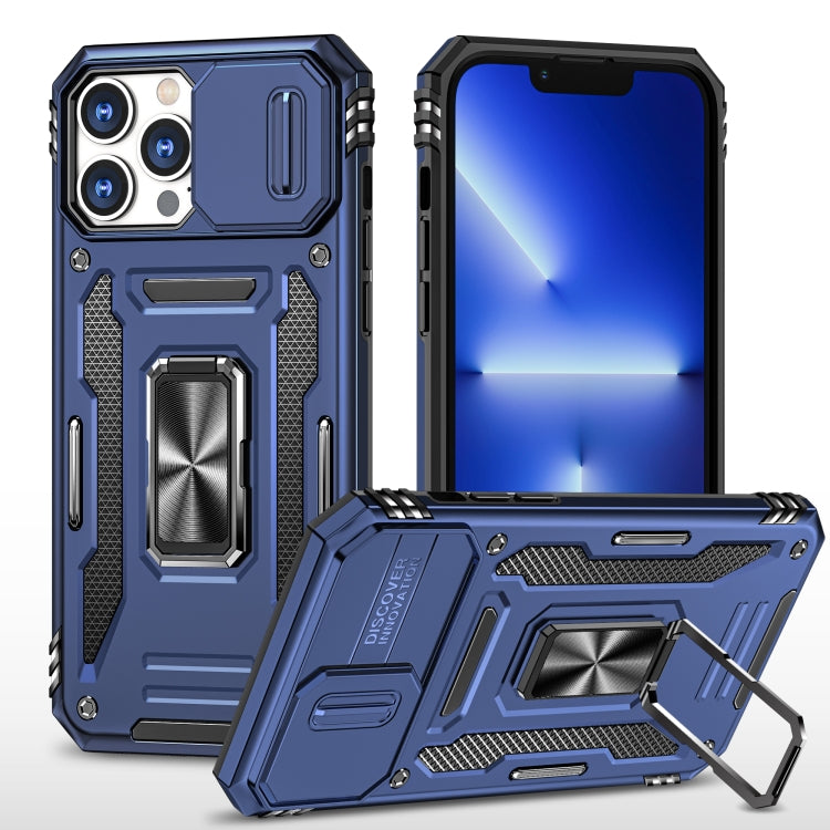 Armor PC + TPU Camera Shield Phone Case, For iPhone 12 Pro For iPhone 12 Pro Navy Blue