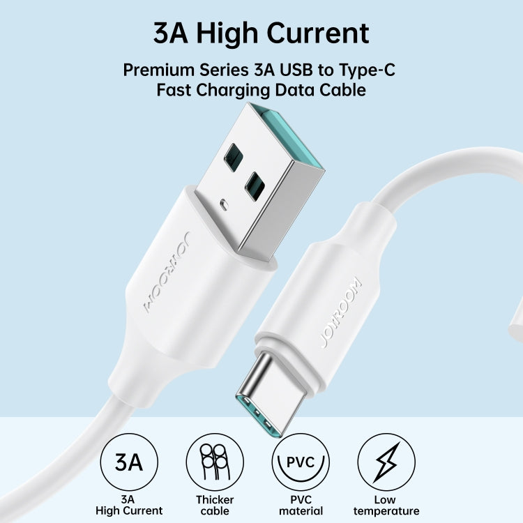 JOYROOM S-UC027A9 3A USB to USB-C/Type-C Fast Charging Data Cable, 0.25m, 1m – Fast Charging