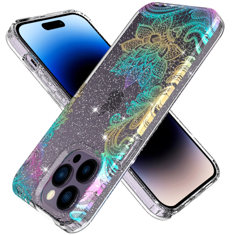 Laser IMD Phone Case, For iPhone 14 Pro Max For iPhone 14 Pro Max ZK002BL Small Flower