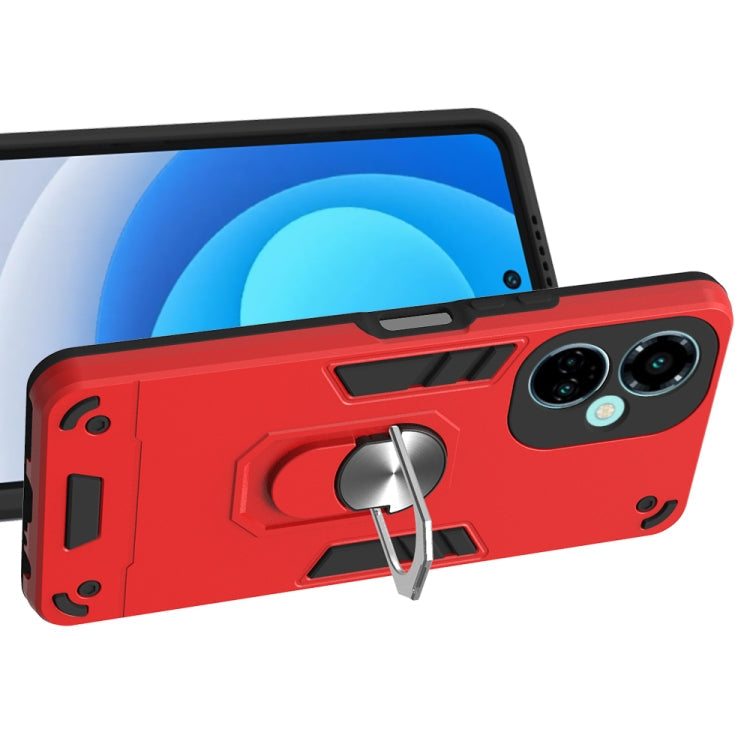 2 in 1 Armour Series PC + TPU Protective Phone Case – Ring Holder, TPU, For Tecno Camon 19/Camon 19 Pro 5G, For Tecno Camon 19 Neo