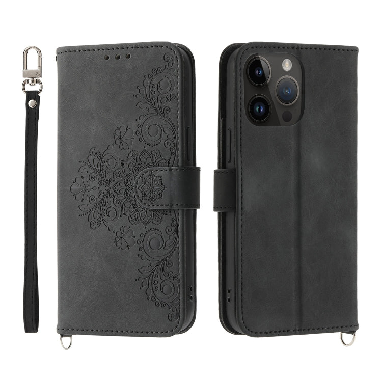 Skin-feel Flowers Embossed Wallet Leather Phone Case, For iPhone 12 Pro Max, For iPhone 12 / 12 Pro, For iPhone 12 mini, For iPhone 11 Pro Max
