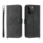 Skin-feel Flowers Embossed Wallet Leather Phone Case, For iPhone 11 Pro, For iPhone 11, For iPhone XS Max, For iPhone XS / X