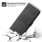 Skin-feel Flowers Embossed Wallet Leather Phone Case, For iPhone 11 Pro, For iPhone 11, For iPhone XS Max, For iPhone XS / X