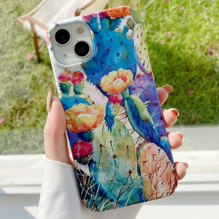 Varnishing Water Stick PC Phone Case, For iPhone 14, For iPhone 14 Plus, For iPhone 14 Pro For iPhone 14 Cactus Spines