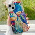 Varnishing Water Stick PC Phone Case, For iPhone 14, For iPhone 14 Plus, For iPhone 14 Pro For iPhone 14 Cactus Spines
