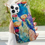 Varnishing Water Stick PC Phone Case, For iPhone 13 Pro Max, For iPhone 12, For iPhone 12 Pro For iPhone 13 Pro Max Cactus Spines