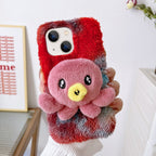 Octopus Plush TPU Phone Case, For iPhone 14, For iPhone 14 Plus, For iPhone 14 Pro, For iPhone 14 Pro Max, For iPhone 13, For iPhone 13 Pro, For iPhone 13 Pro Max, For iPhone 12, For iPhone 12 Pro, For iPhone 12 Pro Max, For iPhone 11                  ... For iPhone 14 Red