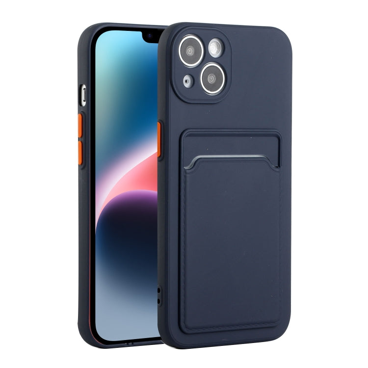 Card Slot Design Shockproof TPU Phone Case, For iPhone 14, For iPhone 14 Plus For iPhone 14 Dark Blue