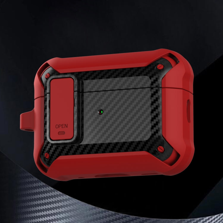 Bumblebee Carbon Fiber Earphone Protective Case – Anti-Scratch, For AirPods Pro 2 For AirPods Pro 2 Red Black