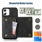 Three-fold RFID Leather Phone Case with Lanyard, For iPhone 11, For iPhone 12, For iPhone 11 Pro, For iPhone 11 Pro Max