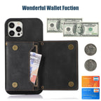 Three-fold RFID Leather Phone Case with Lanyard – Lanyard, Card Slot, Leather, For iPhone 12 Pro Max, For iPhone 13, For iPhone 13 Mini, For iPhone 13 Pro