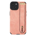 Wrist Strap TPU Leather Phone Case, For iPhone 14 Plus, For iPhone 14 Pro, For iPhone 14 Pro Max, For iPhone 13, For iPhone 13 Pro For iPhone 14 Plus Pink