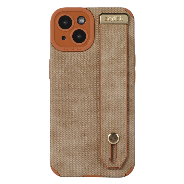 Wrist Strap TPU Leather Phone Case – Leather, TPU, For iPhone 14 Plus, For iPhone 14 Pro, For iPhone 14 Pro Max, For iPhone 13, For iPhone 13 Pro For iPhone 13 Brown