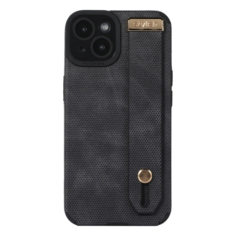 Wrist Strap TPU Leather Phone Case – Leather, TPU, For iPhone 14 Plus, For iPhone 14 Pro, For iPhone 14 Pro Max, For iPhone 13, For iPhone 13 Pro For iPhone 13 Black