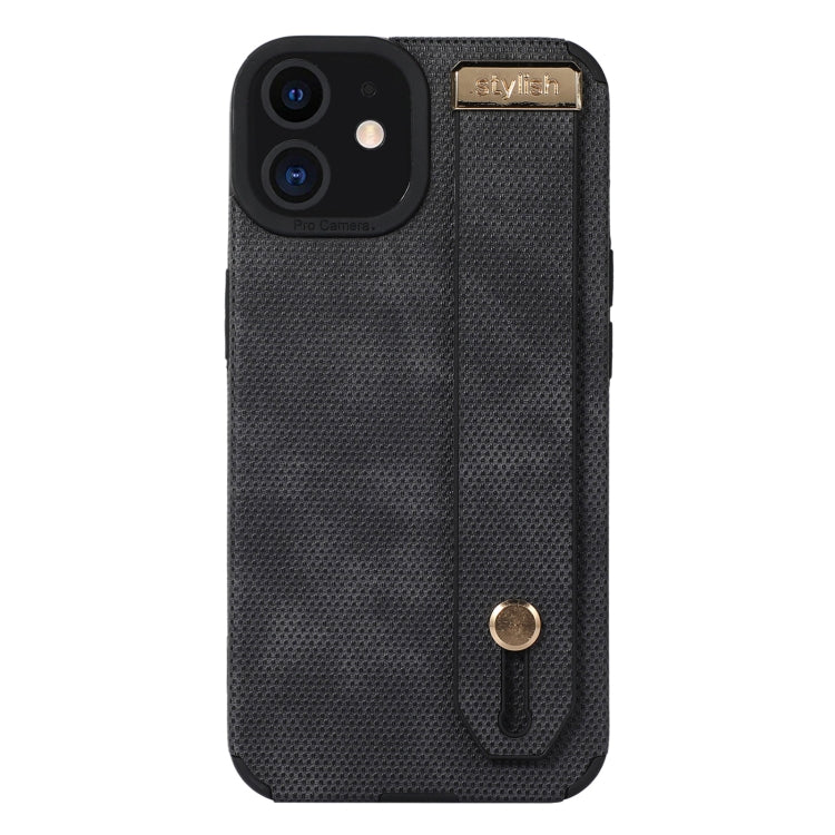 Wrist Strap TPU Leather Phone Case – Leather, TPU, For iPhone 13 Pro Max, For iPhone 12, For iPhone 12 Pro, For iPhone 12 Pro Max, For iPhone 11 Pro Max For iPhone 12 Black