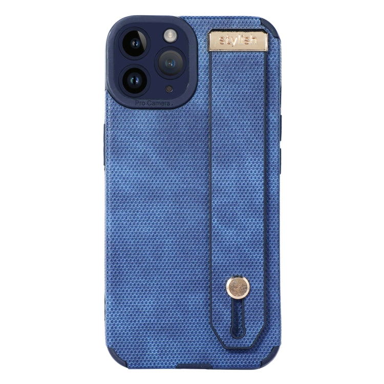 Wrist Strap TPU Leather Phone Case – Leather, TPU, For iPhone 13 Pro Max, For iPhone 12, For iPhone 12 Pro, For iPhone 12 Pro Max, For iPhone 11 Pro Max For iPhone 11 Pro Max Blue